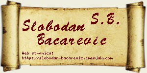 Slobodan Bačarević vizit kartica